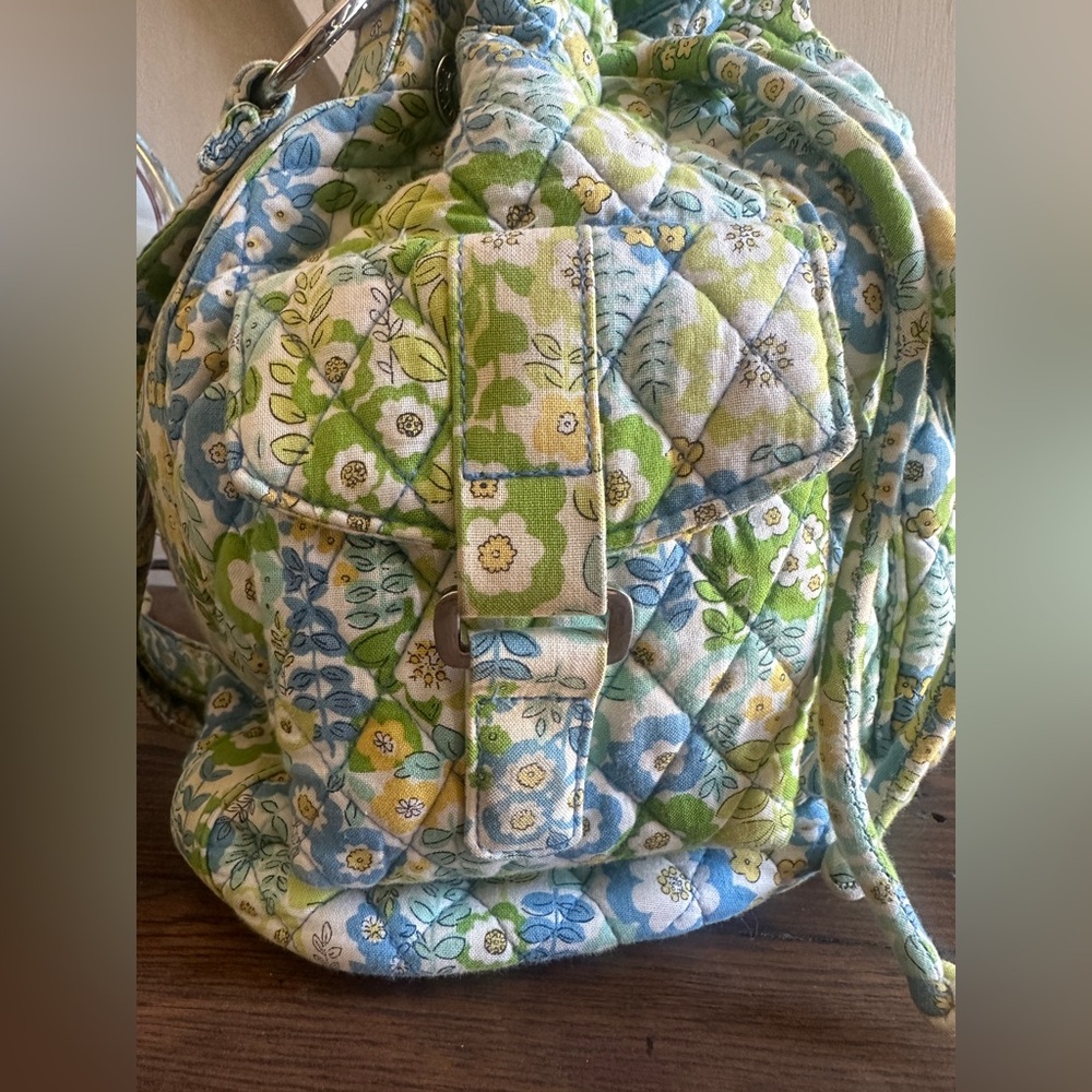 Vera Bradley Green and Blue Floral Crossbody Bag - Picture 2 of 10